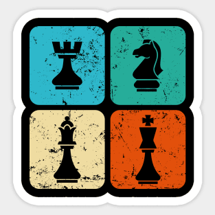 Vintage Chess Lovers & Player Sticker